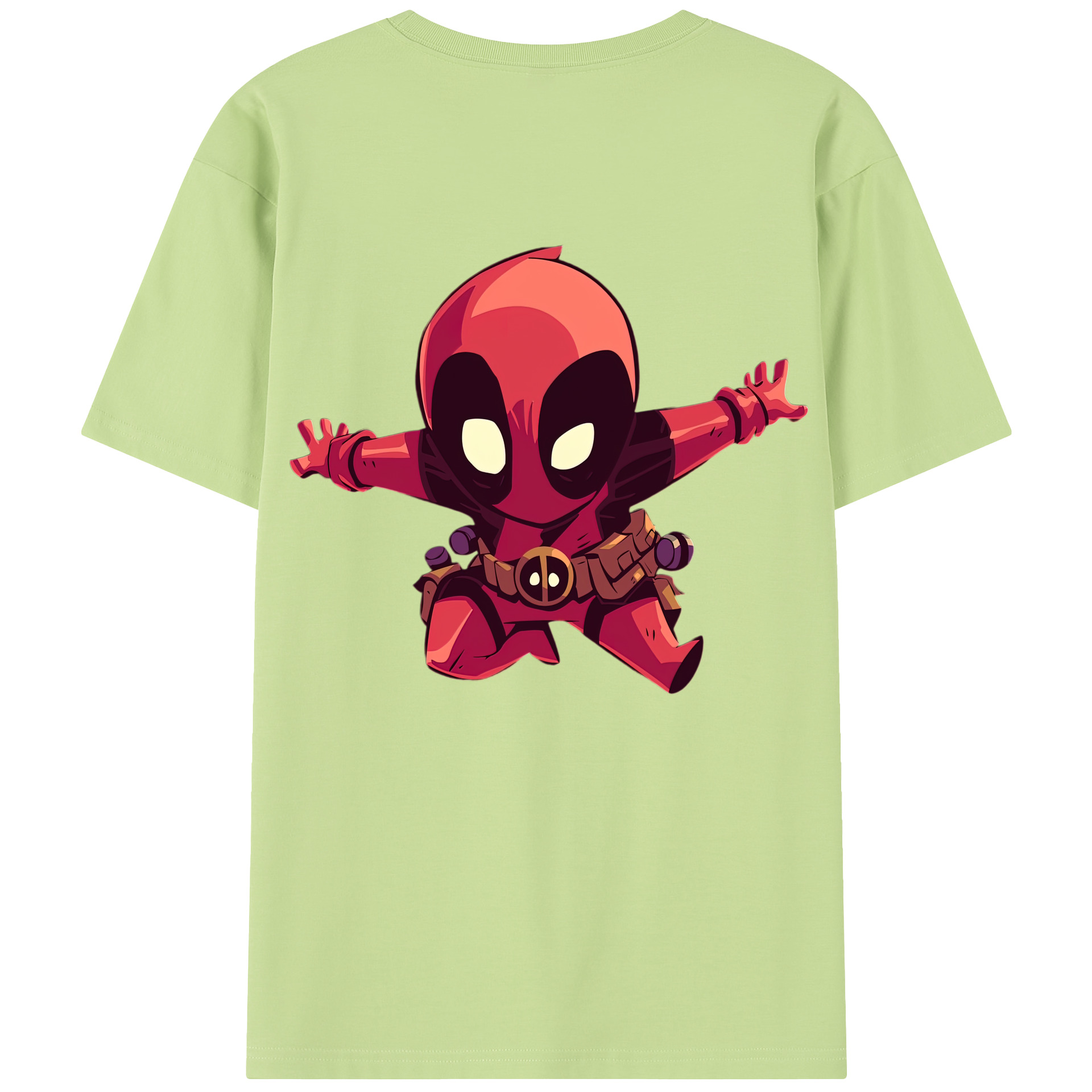 （画像用） Deadpool デッドプール 綿100％半袖Tシャツ（背面プリント）